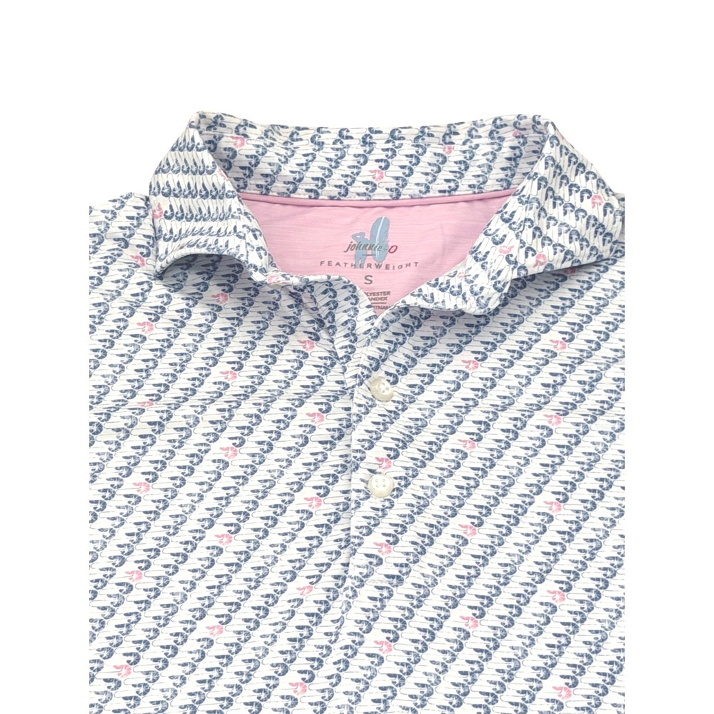 Johnnie-O Shrimpy Golf Polo Shirt Mens Featherweight Performance Size Small Logo - Picture 2 of 5